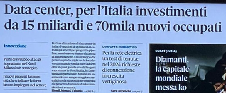 BOOM dei DATA CENTER